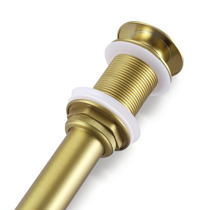 Brushed Gold Bathroom Sink Pop Up Drain-Rotary installation