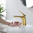 Brushed Gold Single Handle Single Hole Bathroom Sink Faucet with Pop-Up Drain