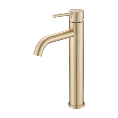 Brushed Gold Tall single handle single hole Bathroom Faucet