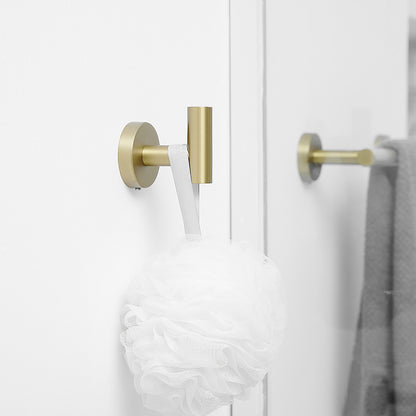 Brushed Gold Wall-Mounted Bathroom Hardware hook