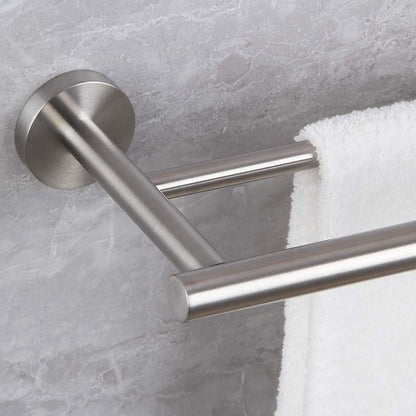 Brushed Nickel Bathroom towel rack