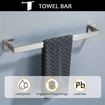 Brushed Nickel Stainless Steel Bathroom towel bar