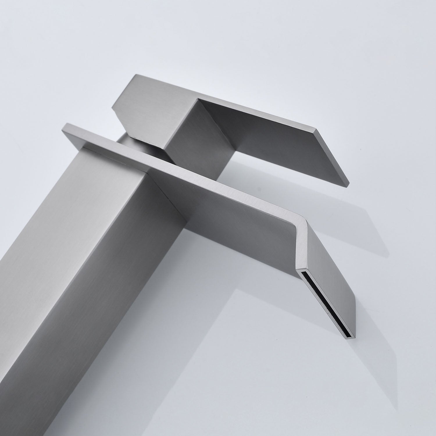 Brushed Nickel waterfall spout Single Handle Bathroom Faucet