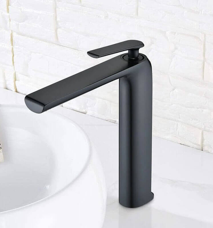 Cheap single hole bathroom sink faucet matte black