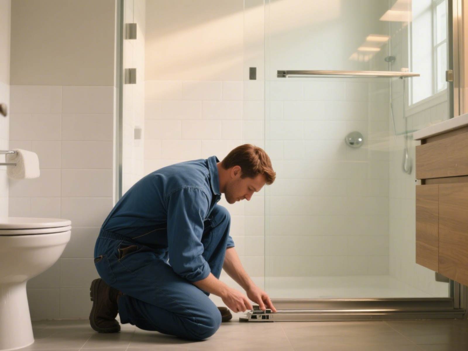 Check the Sliding Shower Door Track System