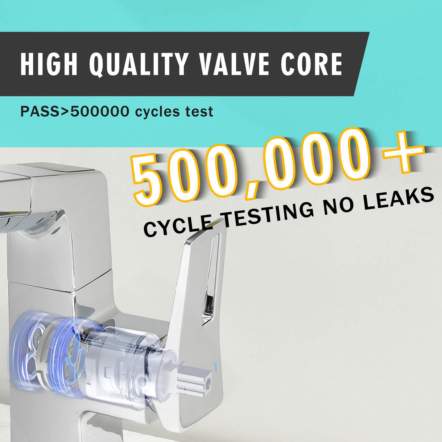 Chrome Bathroom Faucet with high quality valve core