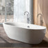 Chrome Independent Freestanding Tub Faucet with Handheld Shower