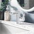 Chrome Single Hole Pull-Down Bathroom Faucet with LED Temperature Display