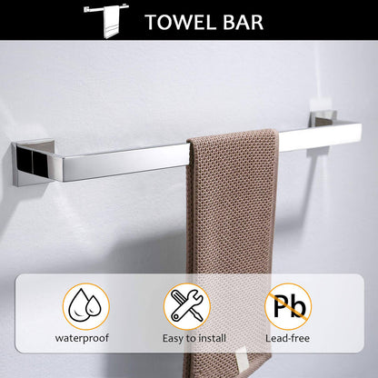 Chrome Stainless Steel Bathroom Hardware towel bar