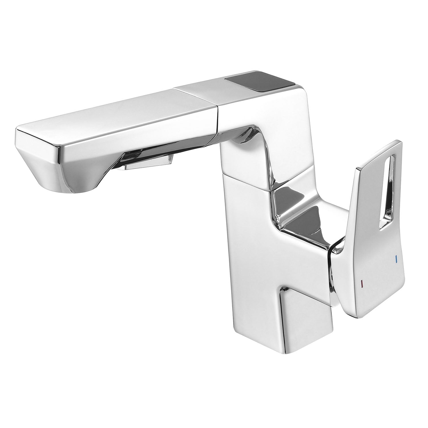 Chrome pull-down single hole Bathroom Faucet