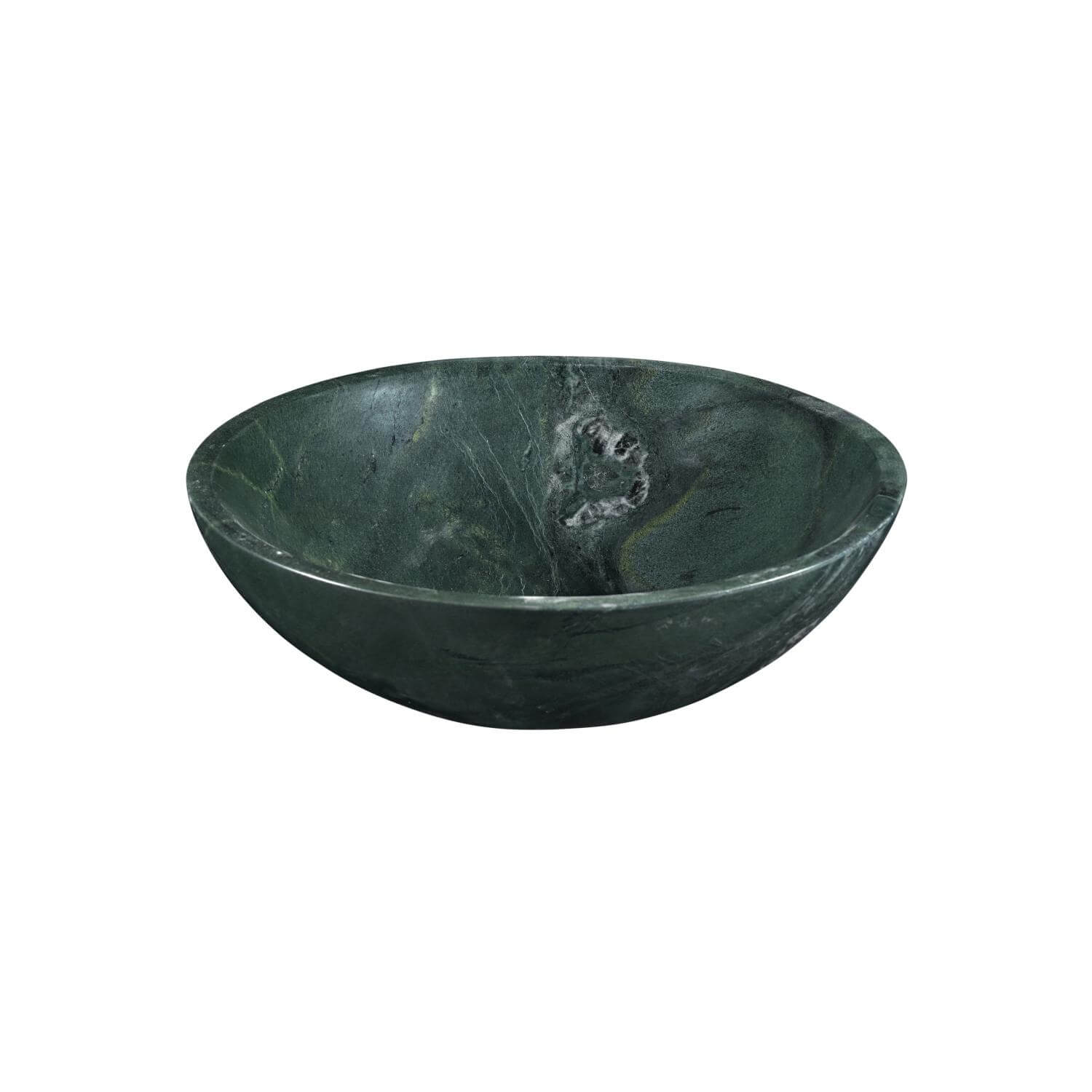 16" Green Marble Round Above-Counter Bathroom Sink