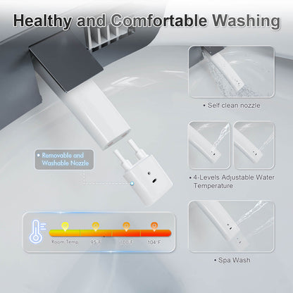 Colorful Ambient Light Smart Toilet with Bidet