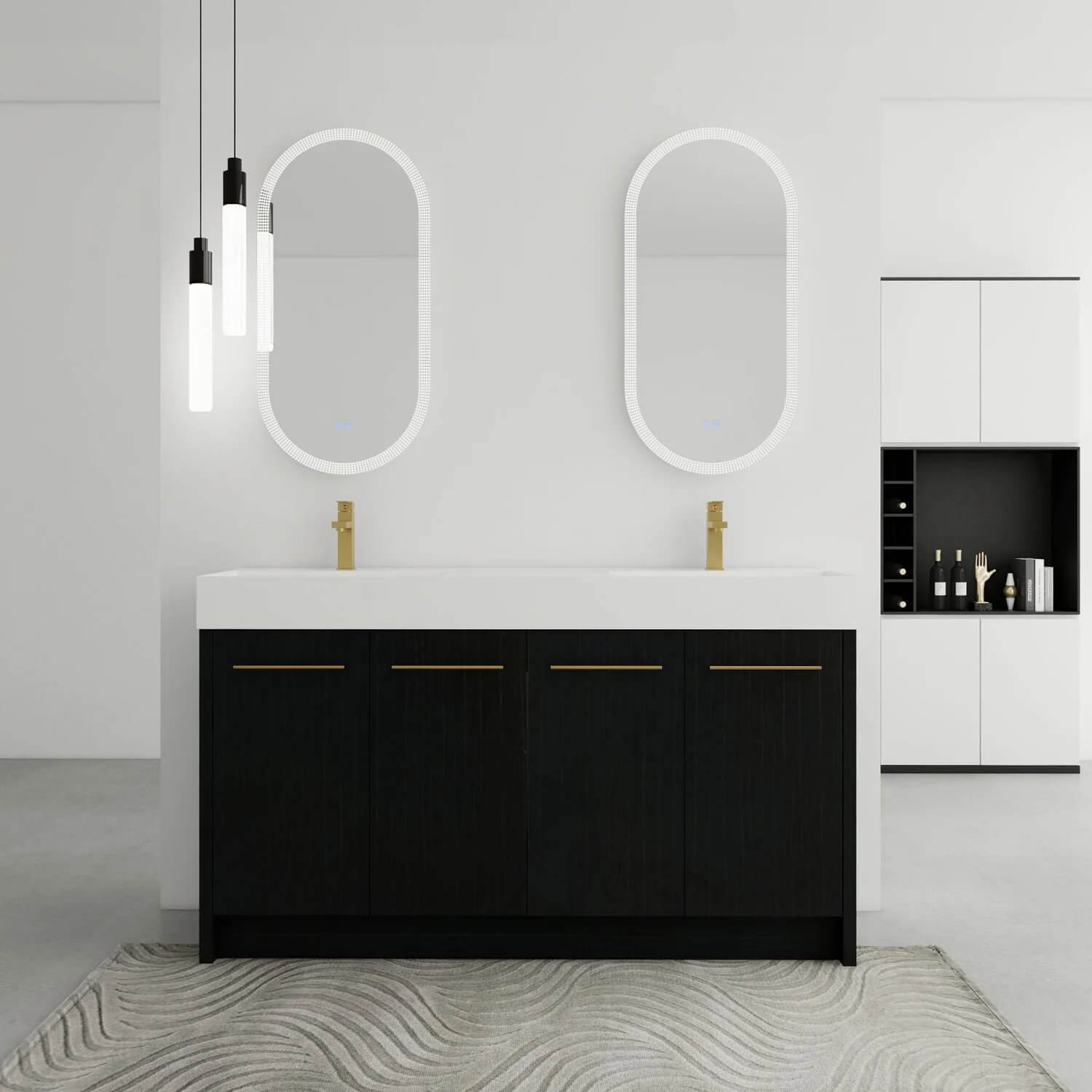 Comfort Height Dark Chestnut Freestanding Bathroom Vanity