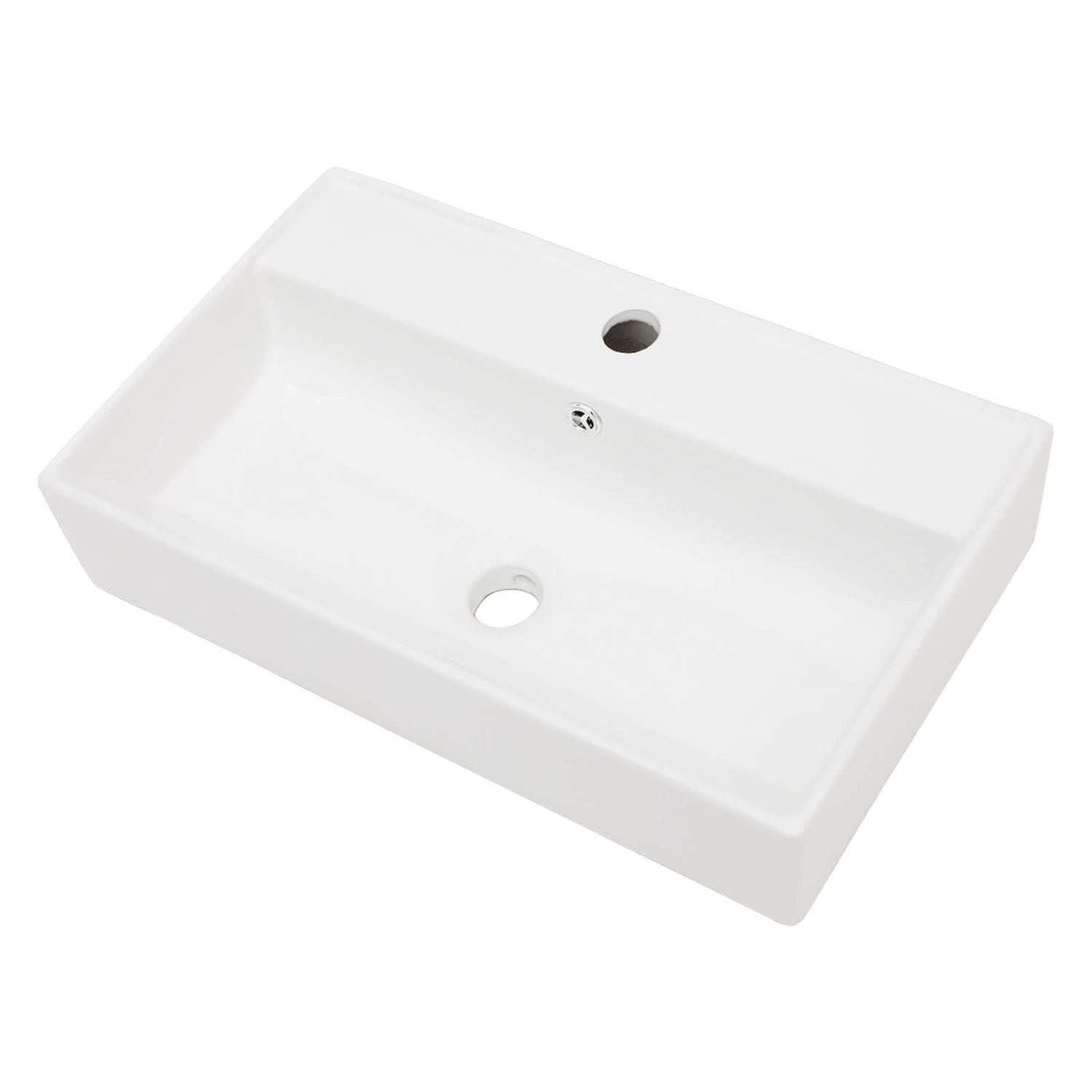 Compact 21x12 inch ceramic sink for space conscious bathrooms