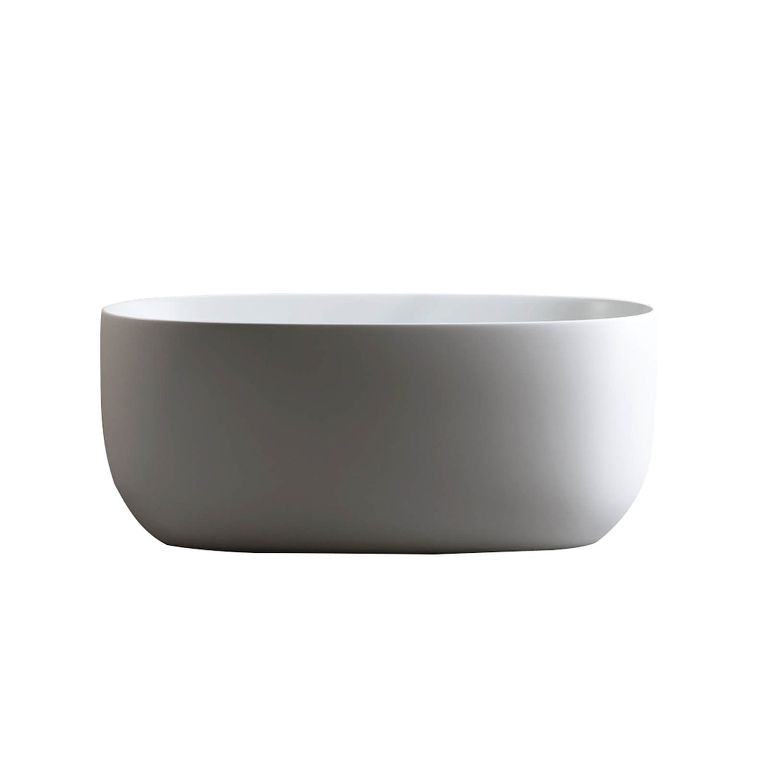 Compact 47 inch soaking tub with premium stone resin construction