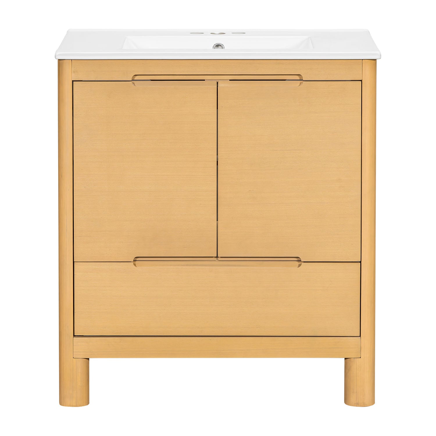 Compact 30 inch vanity for small modern bathroom spaces