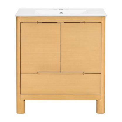 Compact 30 inch vanity for small modern bathroom spaces