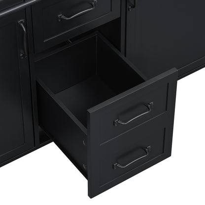 Deep Drawer and Cabinet of 48 inch Freestanding Bathroom Vanity