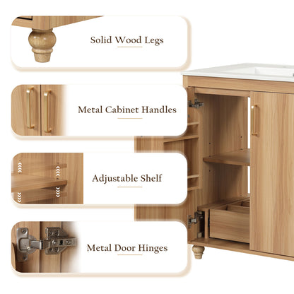 Details of each part of the WF319GT484AAG bathroom vanity