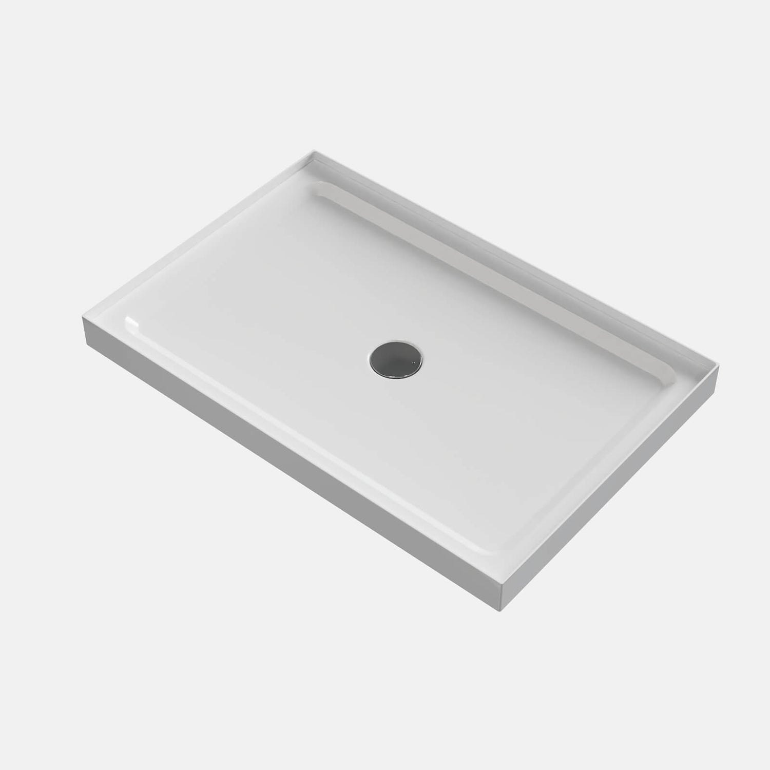Durable 32x48 center drain alcove shower base for modern bathrooms