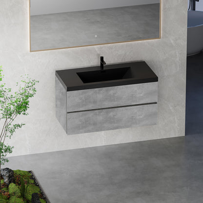 Durable 42 Inch Floating Vanity with Moisture Resistant Construction