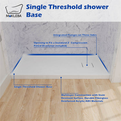 Durable white shower tray that resists long term wear