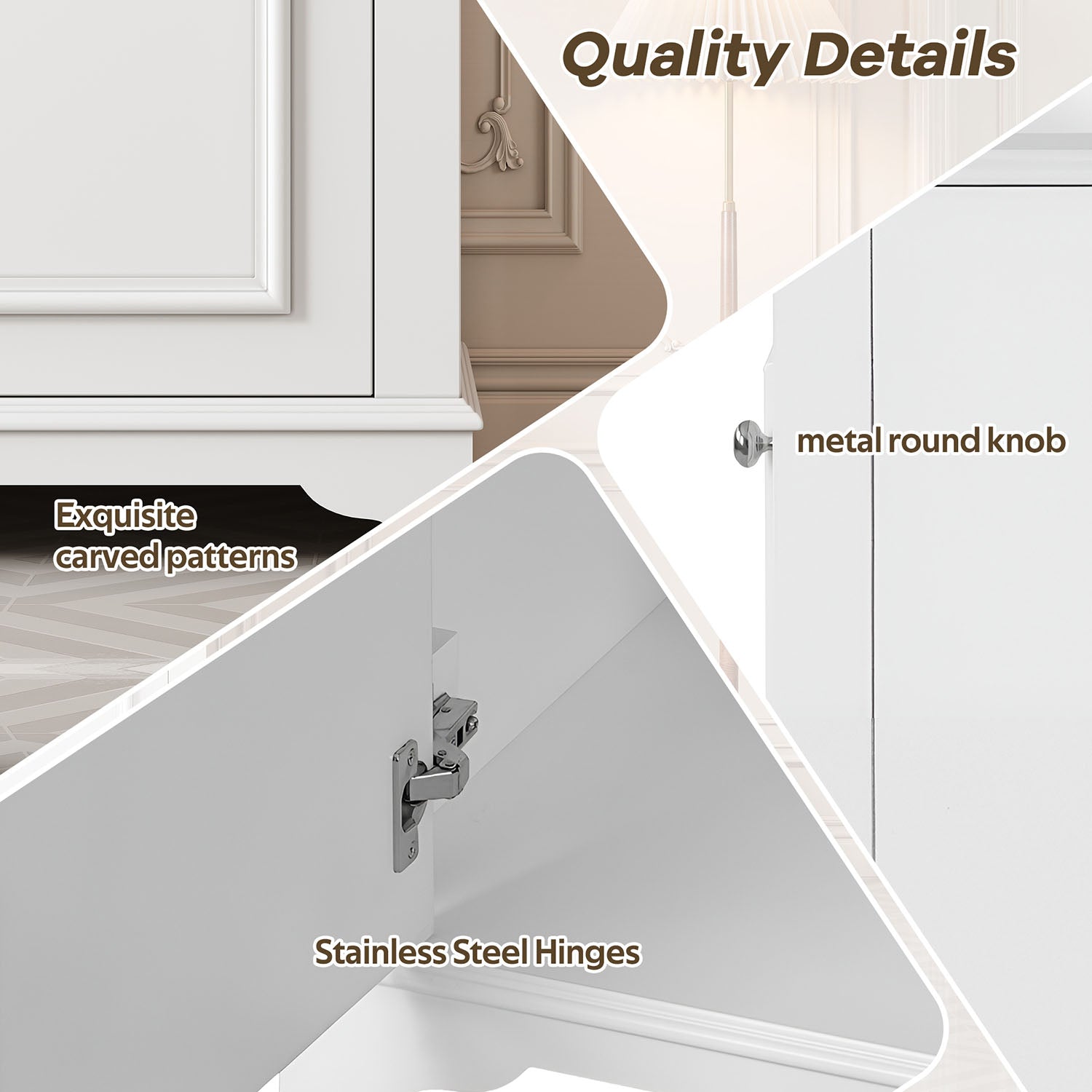 Durable white bathroom cabinet powder rooms