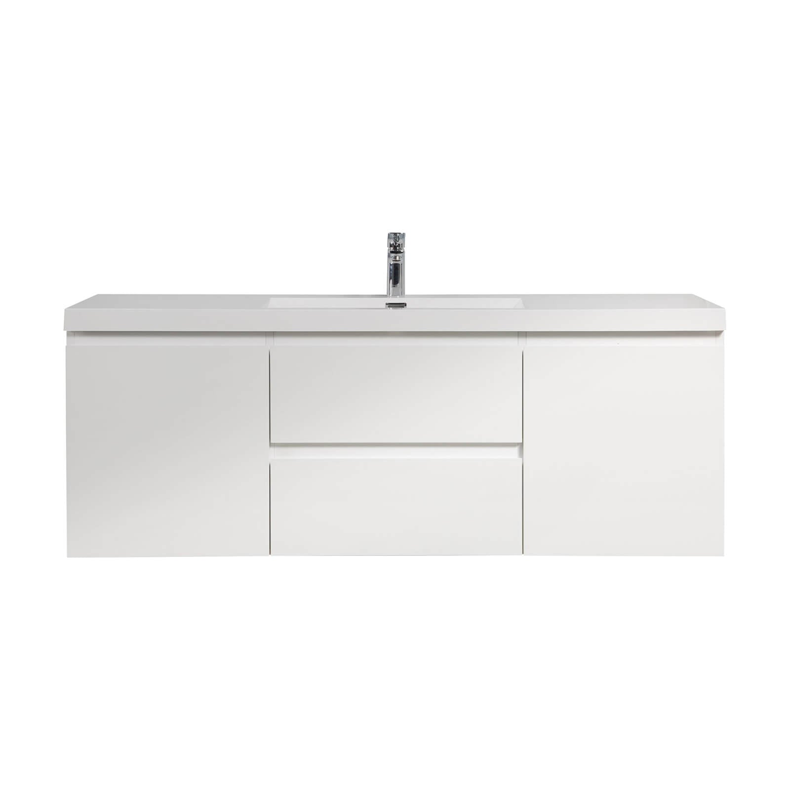 Eco friendly E1 grade vanity with waterproof resin sink