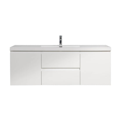 Eco friendly E1 grade vanity with waterproof resin sink