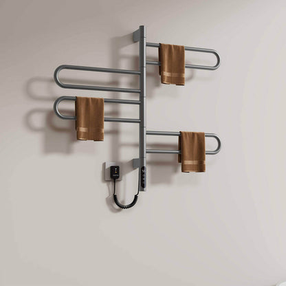 Eco-friendly towel warmer with waterproof design mounted on wall