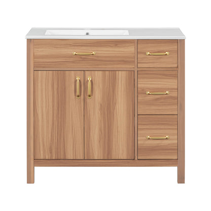 Elegant 36 Inch Wood Bathroom Vanity for Contemporary Spaces