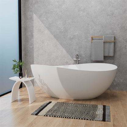 Elegant and Sturdy HA8001 MW Stone Resin Bath Stool for Home Interiors