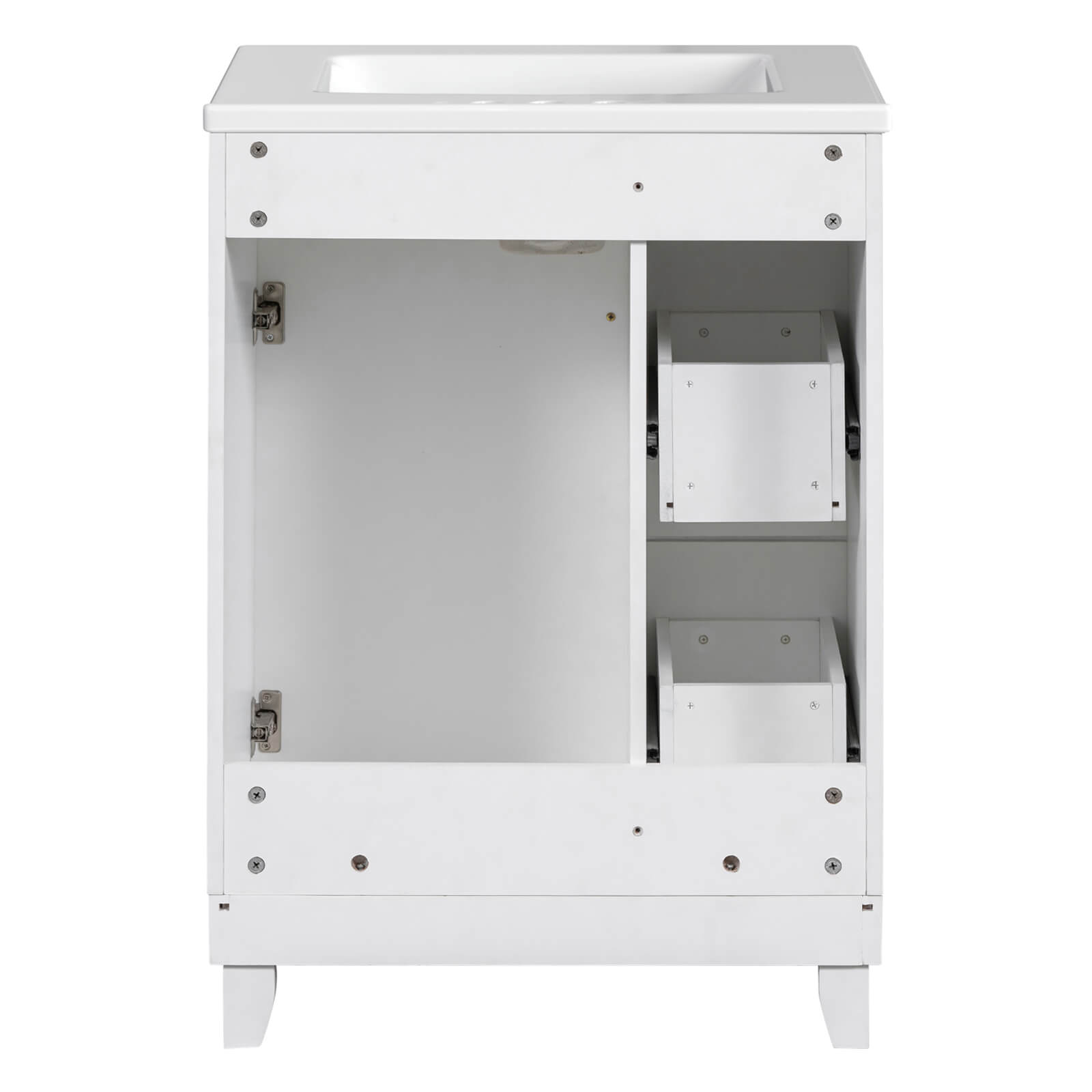 Elegant bathroom showcasing the 24-Inch White Vanity and its classic appeal