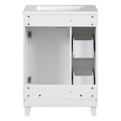 Elegant bathroom showcasing the 24-Inch White Vanity and its classic appeal