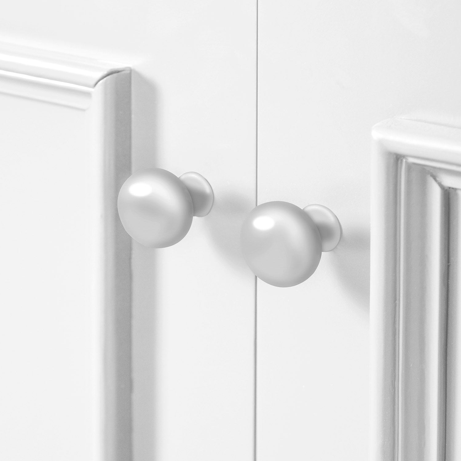 Elegant white bathroom cabinet modern design