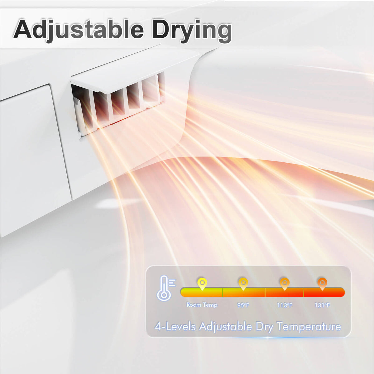 Horow HR-T03 Smart Bidet Toilet – Elongated, Heated Seat, Dryer, LED Night Light, Open Box