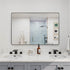 Extra wide black framed rectangular bathroom mirror for double sinks