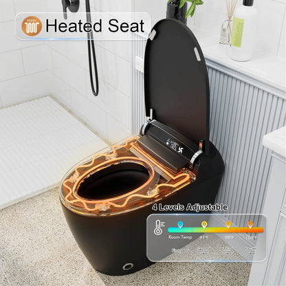 Floor Elongated Smart Bidet Toilet with auto heated