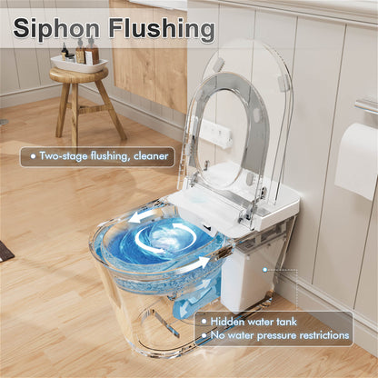 Touchless Auto Flushing Smart Toilet with Ambient Light &amp; Water Tank