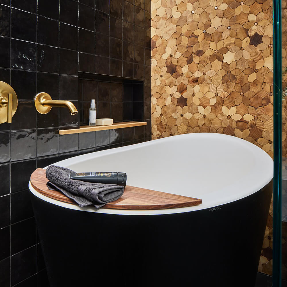 For use with bathtub tray