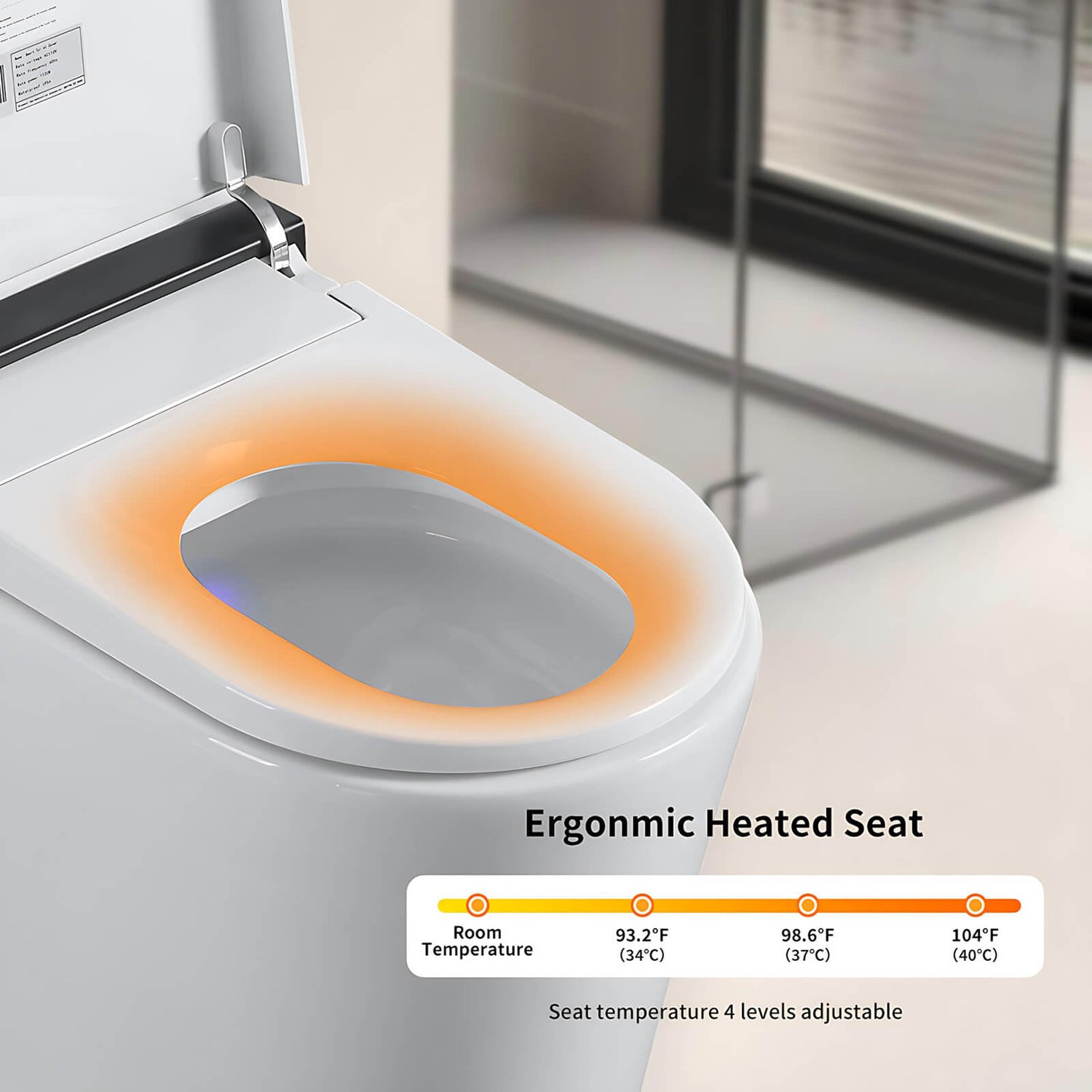 Four temperature modes of the S21 G smart toilet