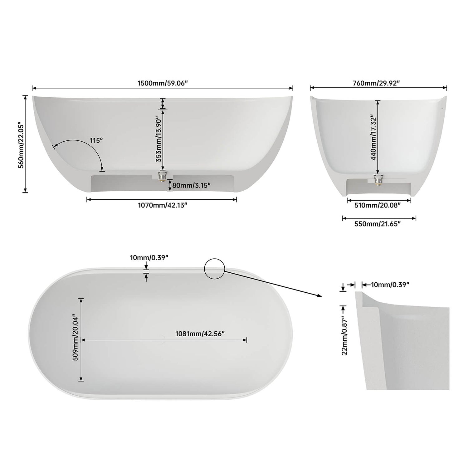 GTFS336 1500 Dimensions