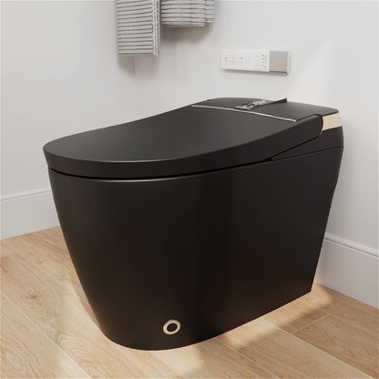 Giving Tree Elongated Black Smart Toilet with Remote Control