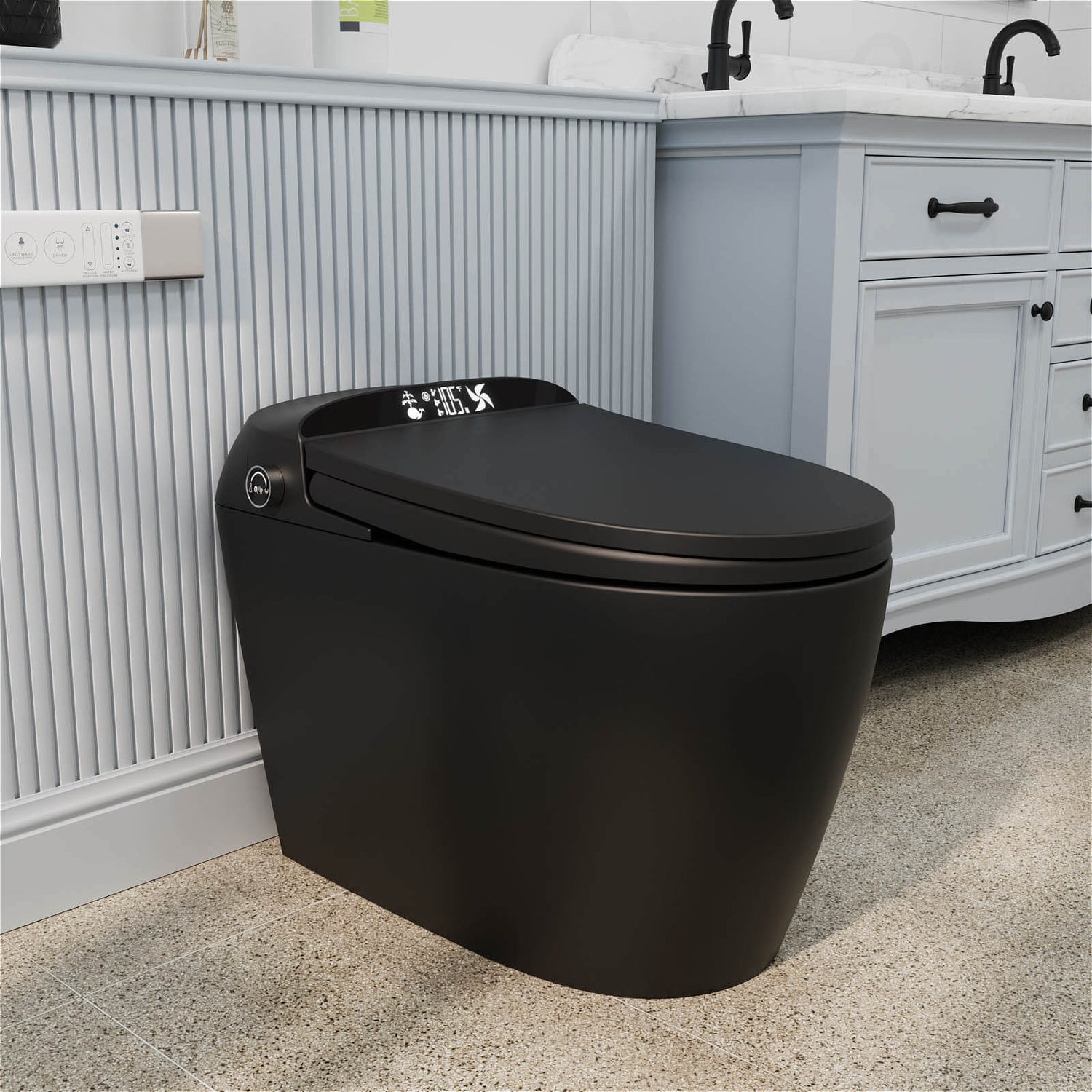 Giving Tree Elongated Floor Smart Toilet with Bidet