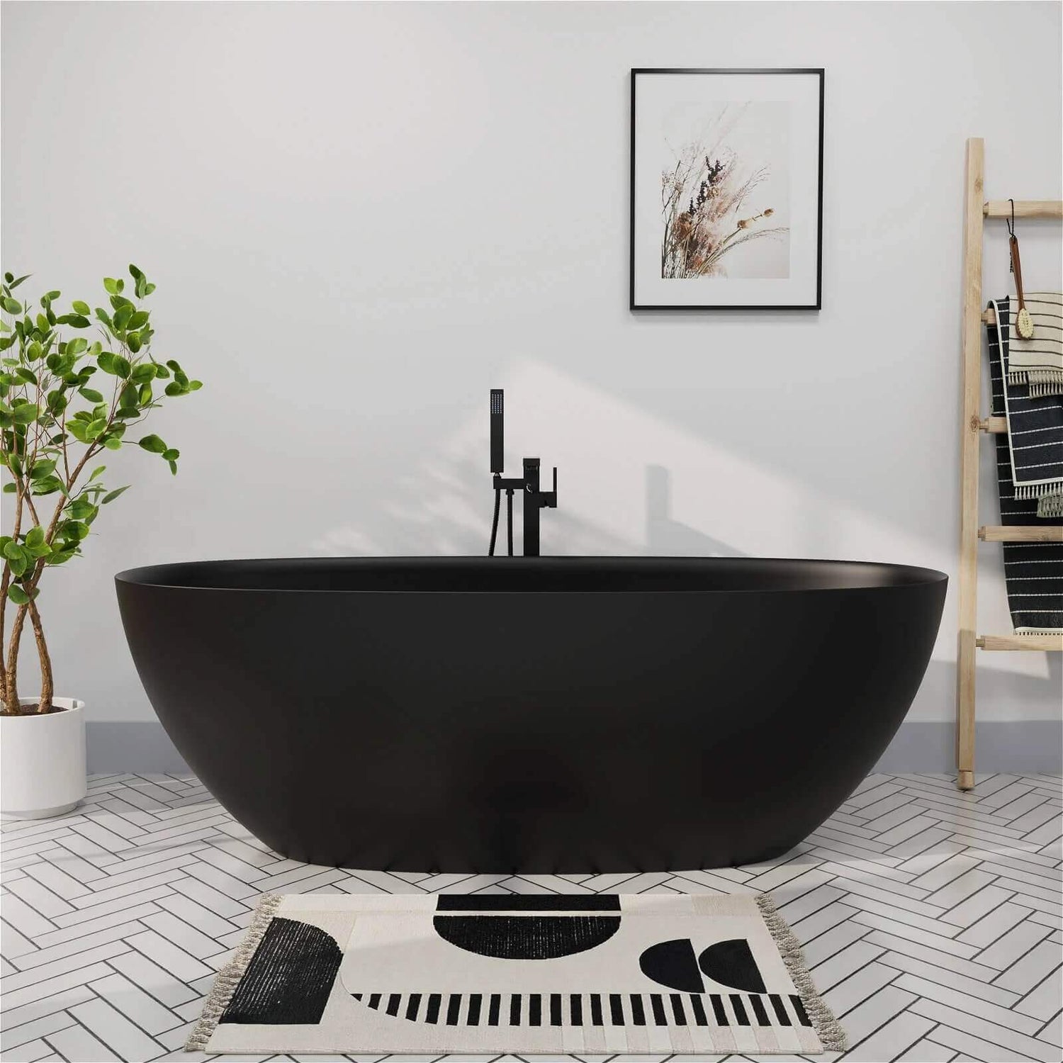Giving Tree Home best selling black freestanding tub