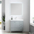 Gray Blossom Lyon 36" Freestanding Vanity Base 2 Doors 5 Drawers
