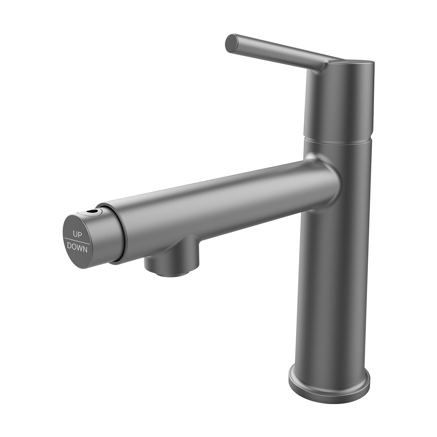 Gray Single Handle Bathroom Faucet