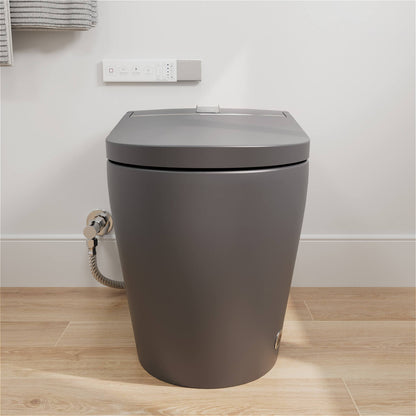 Gray Smart Bidet Toilet with Deodorizing Function
