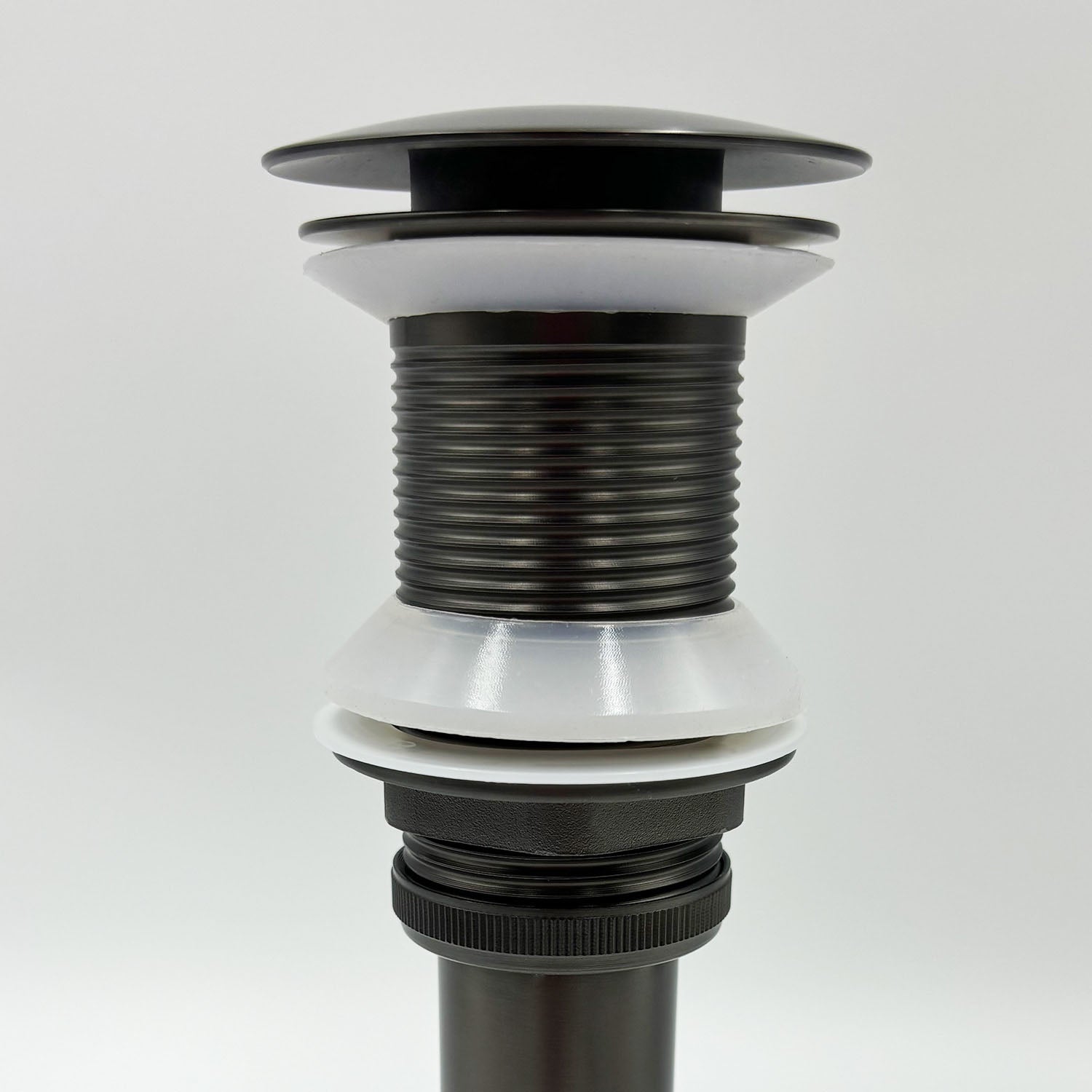 Gunmetal Bathroom Sink Pop Up Drain-Rotary installation