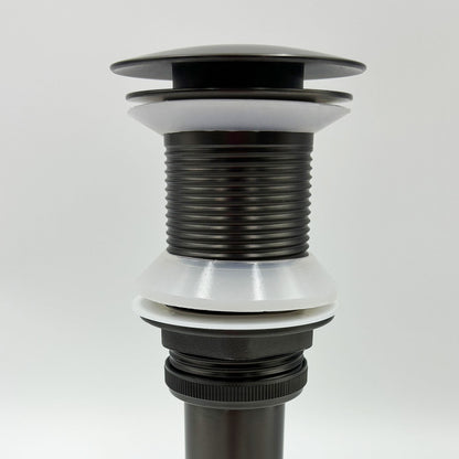 Gunmetal Bathroom Sink Pop Up Drain-Rotary installation